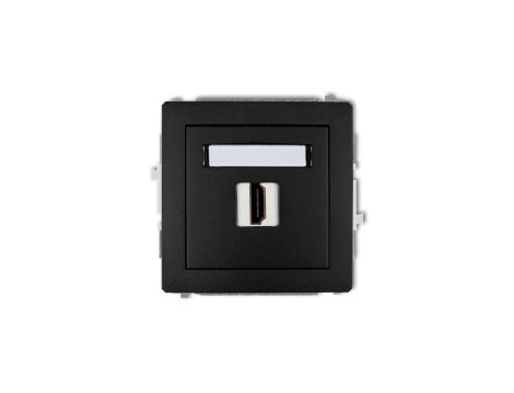 DECO Gniazdo HDMI pojedyncze czarne 12DHDMI-1