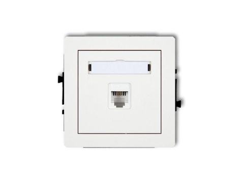 DECO Gniazdo telefoniczne pojedyncze RJ11 białe DGT-1