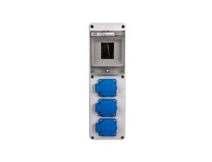 Rozdzielnica budowlana 4-mod zestaw 3x230V/16A 942060