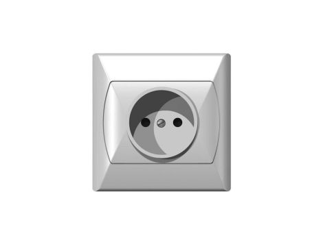 AKCENT Gniazdo pojedyncze b/u białe GP-1A/00