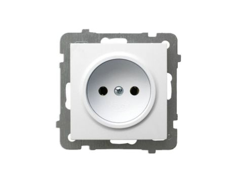 AS Gniazdo pojedyncze b/u do ramki białe GP-1G/m/00