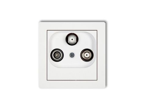 DECO Gniazdo TV-SAT 1xTV 2xSAT białe DGSN