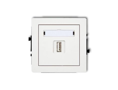 DECO Gniazdo USB 2.0 pojedyncze białe DGUSB-1