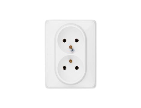CARIVA Gniazdo podwójne z uziemieniem 2x2P+Z kompletne 773618