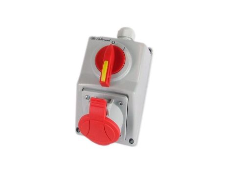 Zestaw instalacyjny gniazdo siłowe 5P 32A z rozłącznikiem O-I IP54 C32-18N