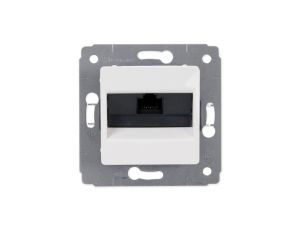 CARIVA Gniazdo komputerowe 1xRJ45 kat. 6 UTP do ramki białe 773641
