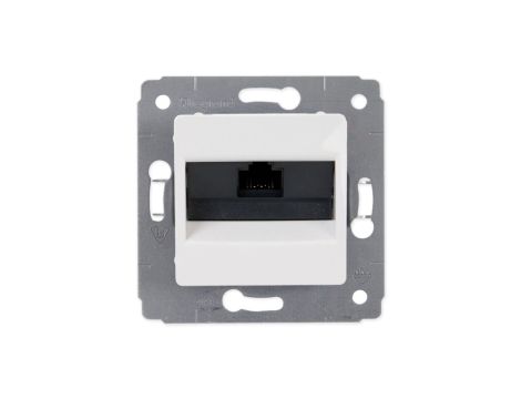 CARIVA Gniazdo komputerowe 1xRJ45 kat. 6 UTP do ramki białe 773641