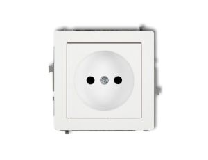 DECO Gniazdo pojedyncze B/U do ramki białe DGP-1
