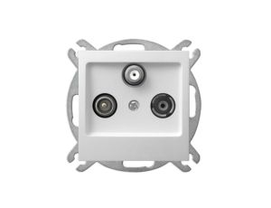 IMPRESJA Gniazdo antenowe RTV-SAT końcowe do ramki białe GPA-YS/m/00