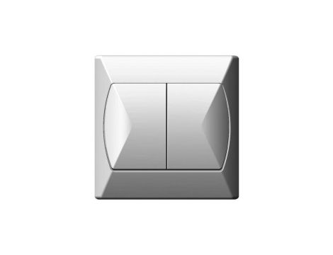 AKCENT Łącznik podwójny świecznikowy biały ŁP-2A/00