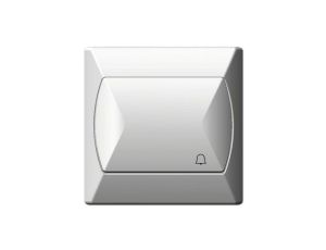 AKCENT Przycisk łącznik zwierny dzwonek biały ŁP-6A/00