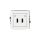 DECO Gniazdo HDMI podwójne białe DHDMI-2