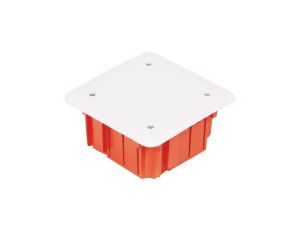 Puszka podtynkowa p/t Install-box (89x89x59), biała/pomarańczowa 0260-01