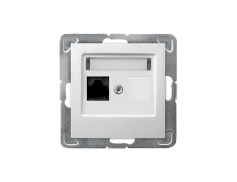 IMPRESJA Gniazdo komputerowe RJ-45 pojedyncze do ramki białe GPK-1Y/K/m/00