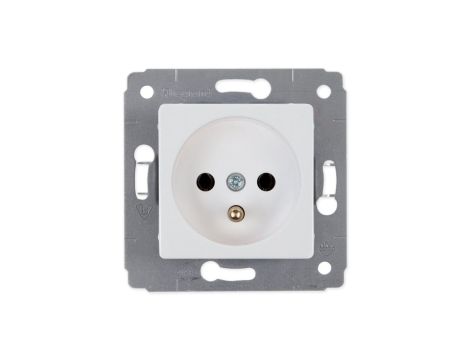 CARIVA Gniazdo pojedyncze z uziemieniem 2P+Z do ramki białe 773624