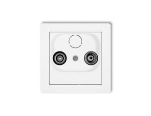 DECO Gniazdo RTV końcowe białe DG2K