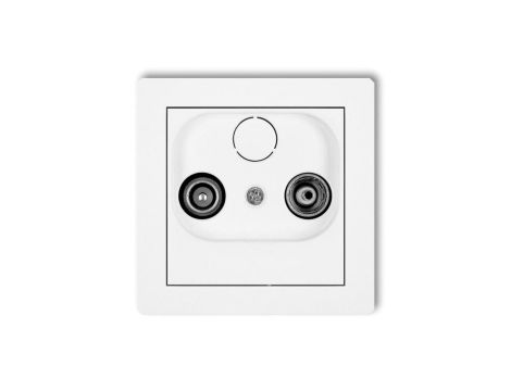 DECO Gniazdo RTV końcowe białe DG2K