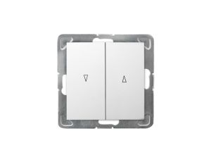 IMPRESJA Przycisk łącznik żaluzjowy zwierny 2-klawisze góra-dół biały ŁP-7Y/m/00
