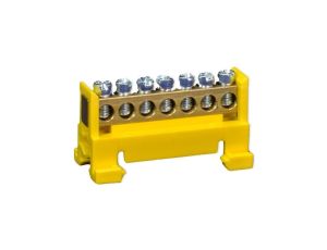 Listwa zaciskowa niska na szynę 7-torowa żółta TH35 89820004