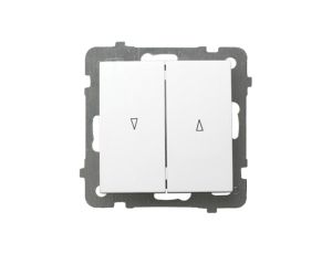 AS Przycisk łącznik żaluzjowy biały ŁP-7GB/m/00