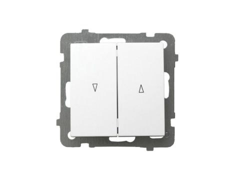 AS Przycisk łącznik żaluzjowy biały ŁP-7GB/m/00