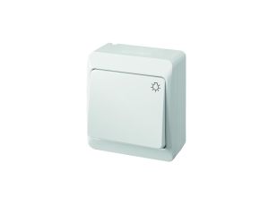 HERMES Łącznik pojedynczy światło zwierny natynkowy IP44 biały 0336-02