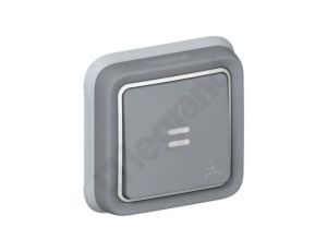 PLEXO55 Przycisk dzwonek P/T podświetlenie szary 069821