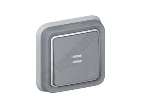 PLEXO55 Przycisk dzwonek P/T podświetlenie szary 069821