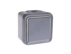 PLEXO55 Łącznik N/T pojedynczy/schodowy szary 069711