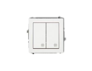 DECO Łącznik krzyżowy podwójny do ramki biały DWP-66