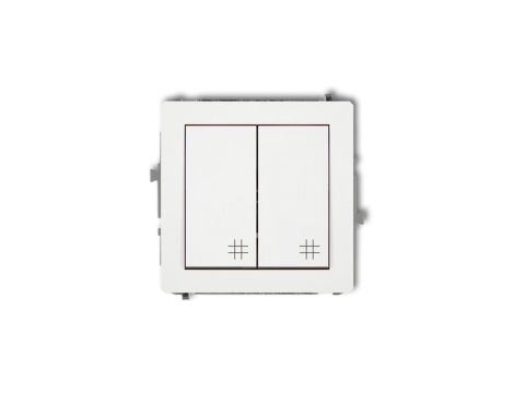 DECO Łącznik krzyżowy podwójny do ramki biały DWP-66