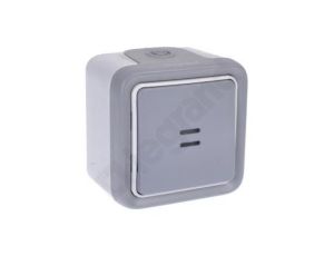 PLEXO55 Przycisk dzwonek N/T szary 069722