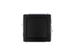 DECO Przycisk łącznik zwierny pojedynczy światło do ramki czarny 12DWP-5