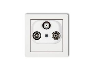 DECO Gniazdo RTV-SAT końcowe 1-kabel białe DGS