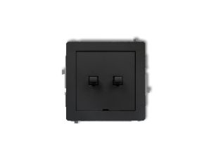 DECO Łącznik podwójny amerykański do ramki czarny 12DWPUS-2