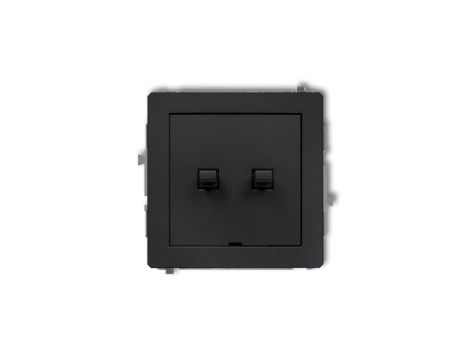 DECO Łącznik podwójny amerykański do ramki czarny 12DWPUS-2