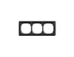 DECO Ramka potrójna czarna SOFT 12DRSO-3