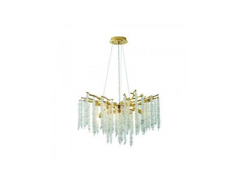 Lampa wisząca do salonu DIJON kolor Złoty, kryształowe dodatki, 8*G9 - MD3720-1-EGN Zuma Line