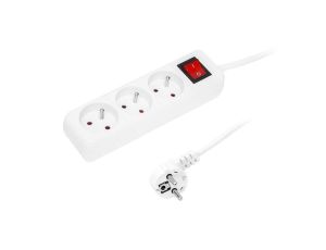 Przedłużacz sieciowy 3G 1,5M biały Blow
