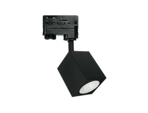Lampa OSCAR-Track-ALU-B/B-3F czarna z czarnym przegubem 1xgu10 LUXsystem-3F (na szynę trzyfazową)