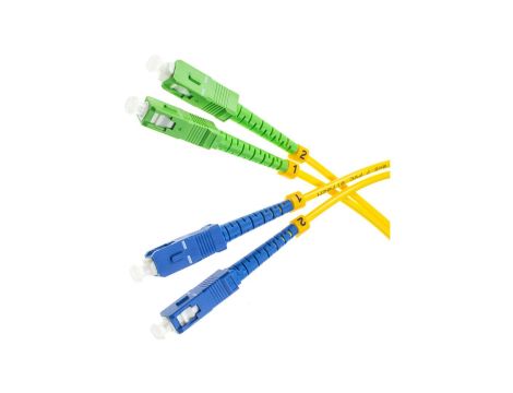 Patchcord światłowodowy FO SM SC/APC-SC/UPC duplex 9/125 2m
