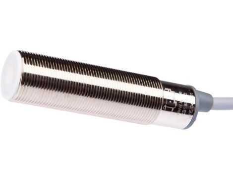 Czujnik pojemnościowy, M18x1 70long, Flush, Sn: 0.5-10 10-35VDC, 2x PNP antykoincydencyjny, Kabel 2m PVC KB180400