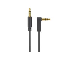 Kabel łączący audio AUX, 3,5 mm stereo 3-pinowy, cienki, CU, kątowy - Długość kabla 1.5 m