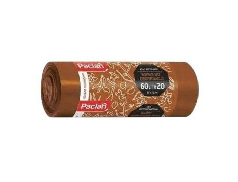 Worek do segregacji bio Paclan 60l brązowy - 20 sztuk
