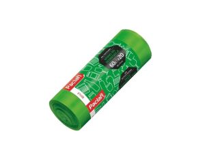 Worek do segregacji szkła Paclan 60l zielony - 20 sztuk