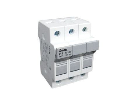Rozłącznik bezpiecznikowy cylindryczny CH 3P 10x38 32A, 213