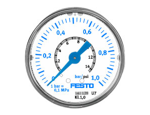FESTO - Manometr (norma pneum.: EN 837-1) 0 x 0 x 0