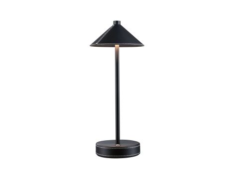 Lampka stołowa akumulatorowa PELLINI LED DIM USB-C 2W 300lm 3000/4000/6500K IP20 czarny matowy / materiał / metal