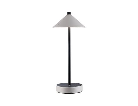 Lampka stołowa akumulatorowa PELLINI LED DIM USB-C 2W 300lm 3000/4000/6500K IP20 czarny matowy / materiał beż / metal - 6