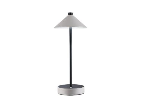 Lampka stołowa akumulatorowa PELLINI LED DIM USB-C 2W 300lm 3000/4000/6500K IP20 czarny matowy / materiał beż / metal - 7